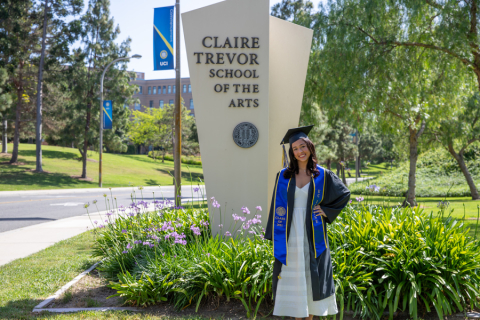 Person in grad regalia